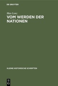 Bild: Vom Werden der Nationen - De Gruyter Oldenbourg
