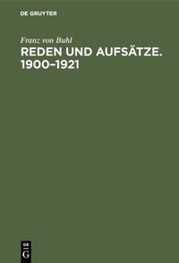 Abbildung von: Reden und Aufsätze. 1900-1921 - De Gruyter Oldenbourg