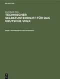 Cover: Naturkr&auml;fte und Baustoffe - De Gruyter Oldenbourg