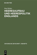 Bild: Heeresaufbau und Heerespolitik Englands - De Gruyter Oldenbourg