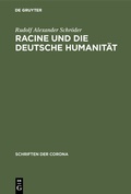Cover: Racine und die deutsche Humanit&auml;t - De Gruyter Oldenbourg
