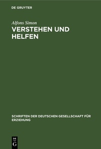 Enlarge image Cover: Verstehen und Helfen - De Gruyter Oldenbourg