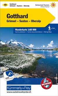 Abbildung von: Kümmerly+Frey Wanderkarte 19 Gotthard 1:60.000 - Hallwag Kümmerly+Frey