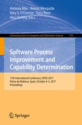 Cover: Software Process Improvement and Capability Determination - Springer