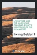 Cover: Literature and the American College - Trieste Publishing