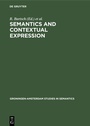 Cover: Semantics and Contextual Expression - De Gruyter Mouton