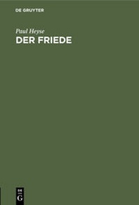 Enlarge image Cover: Der Friede - De Gruyter Oldenbourg