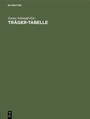Cover: Träger-Tabelle - De Gruyter Oldenbourg