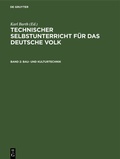 Cover: Bau- und Kulturtechnik - De Gruyter Oldenbourg