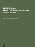 Cover: Bau- und Kulturtechnik - De Gruyter Oldenbourg