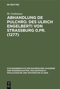 Bild: Abhandlung De pulchro. Des Ulrich Engelberti von Strassburg 0.Pr. (1277) - De Gruyter Oldenbourg