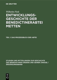 Abbildung von: Das Profeßbuch der Abtei - De Gruyter Oldenbourg