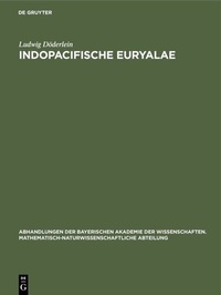 Abbildung von: Indopacifische Euryalae - De Gruyter Oldenbourg