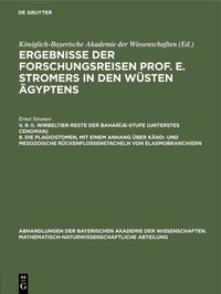 Abbildung von: II. Wirbeltier-Reste der Baharîje-Stufe (unterstes Cenoman) 9. Die Plagiostomen, mit einem Anhang über käno- und mesozoische Rückenflossenstacheln von Elasmobranchiern - De Gruyter Oldenbourg