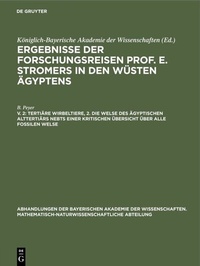 Abbildung von: Tertiäre Wirbeltiere, 2. Die Welse des ägyptischen Alttertiärs nebst einer kritischen Übersicht über alle fossilen Welse - De Gruyter Oldenbourg