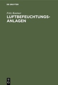Cover: Luftbefeuchtungsanlagen - De Gruyter Oldenbourg