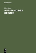 Cover: Aufstand des Geistes - De Gruyter Oldenbourg