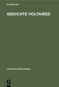 Cover: Gedichte Voltaires - De Gruyter Oldenbourg