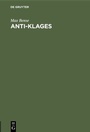Cover: Anti-Klages - De Gruyter Oldenbourg
