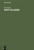 Cover: Anti-Klages - De Gruyter Oldenbourg