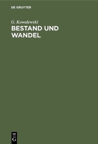 Abbildung von: Bestand und Wandel - De Gruyter Oldenbourg