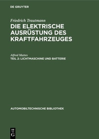 Abbildung von: Lichtmaschine und Batterie - De Gruyter