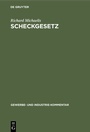 Cover: Scheckgesetz - De Gruyter