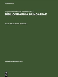 Abbildung von: Philologica. Periodica - De Gruyter