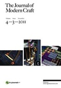 Cover: The Journal of Modern Craft: Volume 4, Issue 3 - Berg Publishers