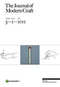 Cover: Journal of Modern Craft: Volume 5, Issue 2 - Berg Publishers