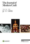 Cover: The Journal of Modern Craft: Volume 5, Issue 1 - Berg Publishers