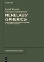 Cover: Menelaus' >Spherics< - De Gruyter