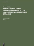 Cover: Theodor N&ouml;ldekes Belegw&ouml;rterbuch zur klassischen arabischen Sprache. Lfg. 2 - De Gruyter