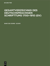 Abbildung von: Schmie - Schom - De Gruyter Saur