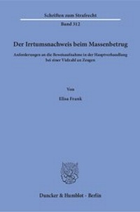 Abbildung von: Der Irrtumsnachweis beim Massenbetrug - fibre
