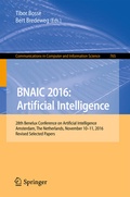 Cover: BNAIC 2016: Artificial Intelligence - Springer