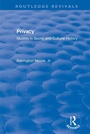 Cover: Privacy: Studies in Social and Cultural History - Routledge