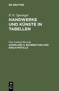 Cover: Bearbeitung der edeln Metalle - De Gruyter