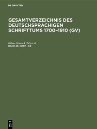 Abbildung von: Corp - Cz - De Gruyter Saur
