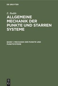 Cover: Mechanik der Punkte und Punktsysteme - De Gruyter