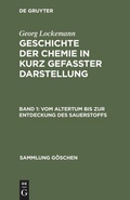 Cover: Vom Altertum bis zur Entdeckung des Sauerstoffs - De Gruyter