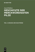 Bild: Anhang und Nachträge - De Gruyter
