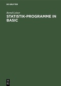 Cover: Statistik-Programme in BASIC - De Gruyter Oldenbourg