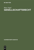 Cover: Gesellschaftsrecht - De Gruyter Oldenbourg