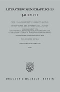 Cover: Literaturwissenschaftliches Jahrbuch. - Duncker & Humblot
