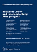 Cover: Aachener Bausachverst&auml;ndigentage 2017 - Springer Vieweg