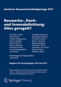 Cover: Aachener Bausachverst&auml;ndigentage 2017 - Springer Vieweg