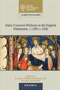 Cover: Early Common Petitions in the English Parliament, c.1290-c.1420 - Cambridge University Press