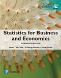 Cover: Statistics for Business and Economics plus Pearson MyLab Statistics with Pearson eText, Global Edition - Pearson Education Limited