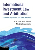 Cover: International Investment Law and Arbitration - Cambridge University Press